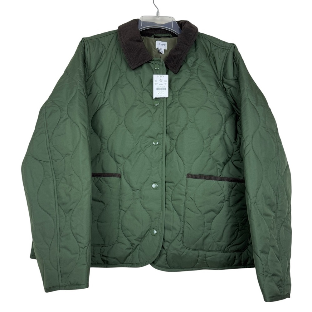J Crew Barn Coat Quilted Puffer Snap Jacket - Picture 4 of 7